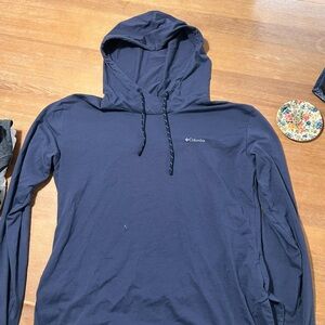 Columbia Blue Pullover Hoodie Sweatshirt